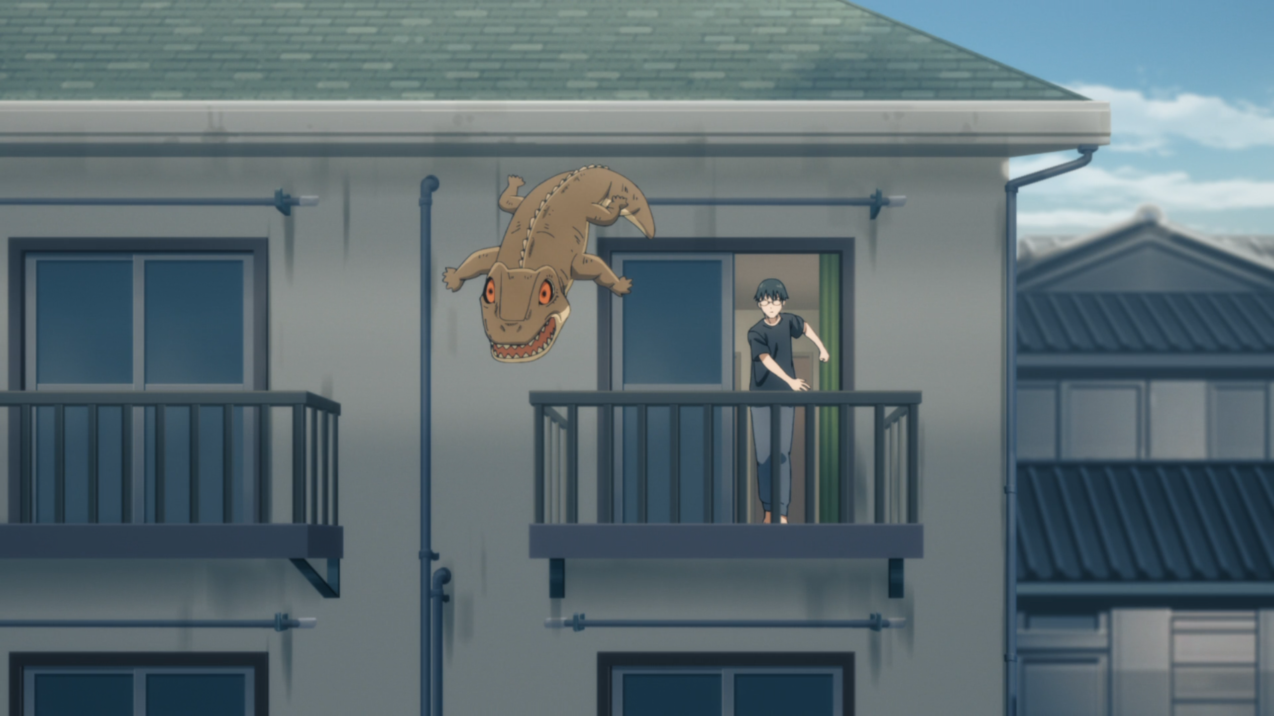 Yuuhi is throwing Sir Noi Crezant out of his apartment